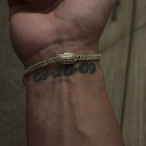 Iced out GLD locking bracelet